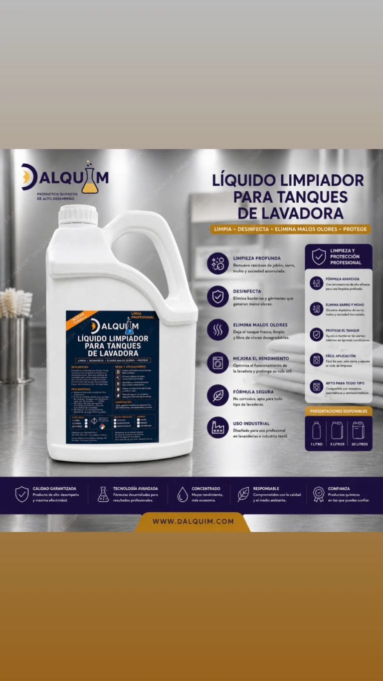 LIQUIDO PARA LIMPIEZA DE TAMBORES PARA LAVADORAS